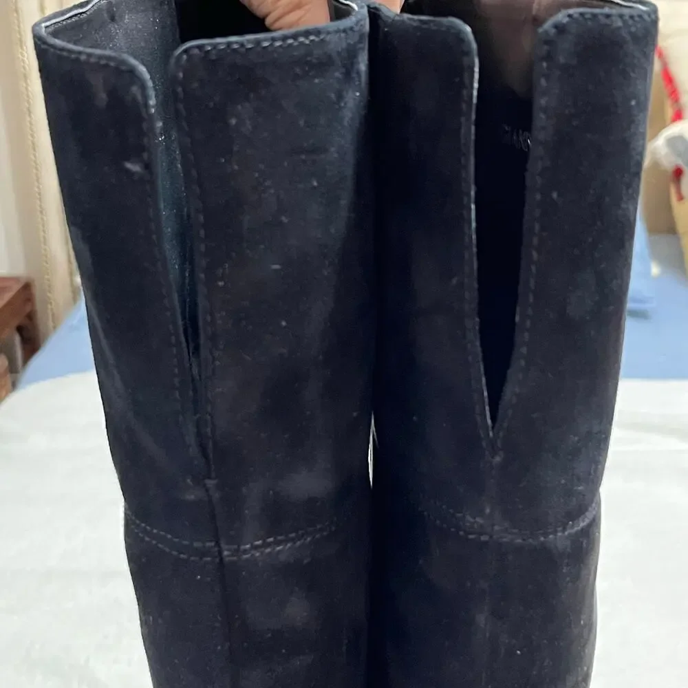 Gianni Bini Women’s Black Suede Leather Boots Sz‎ 8 Over The Knee